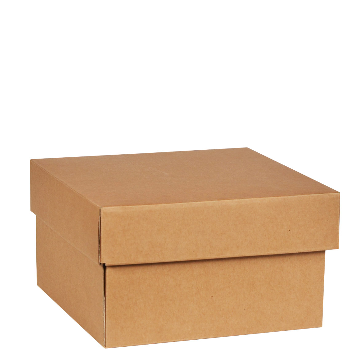 Boîte carrée en carton kraft micro-cannelé 20 cm